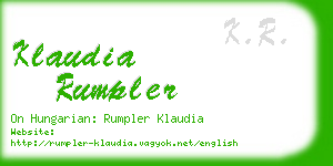 klaudia rumpler business card